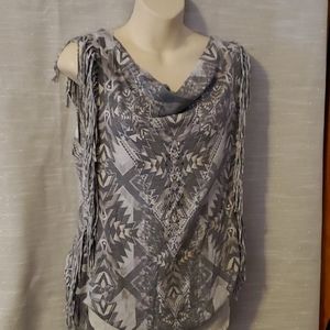 Emerald fringe top